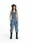Blue Denim Jogger Pants with Front Stitching Detail 19057 - 3