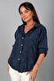 Women's Italian Cotton Shawl Pattern Embroidered Shirt - 2