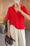 Polo Collar Red Knitwear - 4
