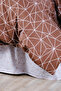 Mavera 100% Cotton (Without Sheets) Single Duvet Cover Set Brown 160X220 cm - 4