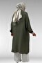 68047 Plus Size Buttoned Double Tensel Tunic - Khaki - 6