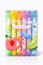 Fruit Scented 6-Piece Felt-Tip Pens, with Cut Tips, for School and Students