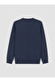 Peak New Season Petrol Crew Neck Printed Men's Thick Sweatshirt - 5