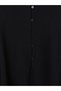 Black Crew Neck Muslin Dress - 6