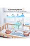 Portable Clip on Fan with LED Lights, Battery Operated USB Desk Fan 5 Speed Quiet Rechargeable Mini Table Fan 360° Rotate Personal Cooling Fan for Home Office Stroller Camping - 3