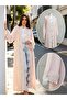 Elegant Floral Appliqué Robe Abaya Cardigan（No Headscarf）