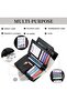 Men's chain wallet foldable double zipper compartments. - 2
