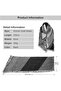 Women's plaid scarf black large winter shawl warm gift. - 3