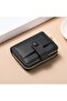 Women's PU RFID wallet chestnut multi-compartment coin clasp.