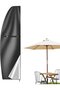 Cantilevered Sunshade Cover - Outdoor Furniture Protective Tear-resistant Oxford Cloth 205 x 25 40 cm Black - 4