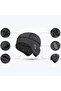 Winter hat set fluorescent green 2pc cycling/ski windproof. - 3