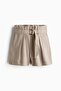 Belted paper bag shorts - 5