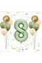 Bal10 Water Green Number Balloon Set Age-8
