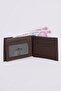 Brown Textured Card Wallet with Money Compartment for Men - 5