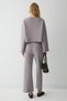 Sedna Women's Wide-Collar Wide-Leg Organic Cotton Lilac Top and Bottom Set - 6