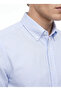 Blue Men's Buttoned Tailored Fit Striped Shirt Ace201262278 - 4