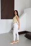 Women's White Skinny Jean Pants High Waist Narrow Leg 5 Pockets - 2