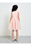 Girls Light Pink Lace A-Line Dress - 4