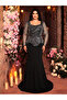 Plus Size Black Beaded Sequin Maxi Dress - 3