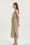 Shirt Collar Zero Sleeve Dress 8668A Mink - 2