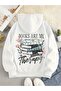 Unisex My Books Are Therapy Printed Crew Neck Sweatshirt