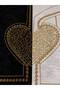 Heart-Shaped Prayer Rug, Velvet, Thick Fiber Filled, Double Prayer Rug, Prayer Beads, Gift for Groom and Bride, Prayer Rug Set - 3