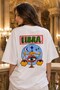 Women's Oversize T-Shirt Libra Printed White – Crew Neck, Comfortable Fit, 100% Cotton