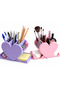 Heart Design Desktop Organizer |   Multi-Compartment Pen Holder and Makeup Organizer |   Desk Organizer |