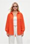 Women's Well Light Orange Linen Shirt - 3