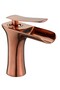 Rose Gold Waterfall Sink Faucet Rose Waterfall Sink Tap Rose Sink Faucet Rose Faucet - 2
