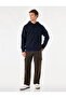 Raised Long Sleeve Basic Hooded Sweatshirt