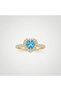 Heart Model Blue Stone Women's Ring - 2