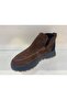 Genuine Leather Suede Plush Lined Thick Sole Boots Women's Shoes - 3