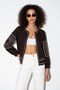 Women's Embroidery Detailed Summer Muslin Bitter Brown Jacket - 2