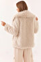 Women's Collared Lined Fur Jacket Mbms Mink - 4