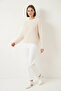 Women's Furry Oversize Cream Sweater - 3