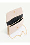 Cream Shk350 Chain Strap, Magnetic, 3 Compartments, Women's Evening Dress and Clutch, Hand and Shoulder Bag - 4