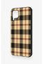 Huawei P40 Lite Compatible Cream Plaid Pattern Silicone Case - 4