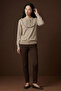  Hakim Yaka Ruffle Detail Ribbed Buttoned Knitted Jacquard Combed Cotton Long Sleeve Women's Blouse & Hijab Blouse - - 4