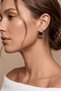Gold Color Rectangular Vintage Claret Red Earrings - 4