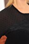 Large Size Blouse with Lace Collar Detail - 8