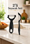 Set of 2 Vegetable and Fruit Peelers Y-Type Sliding Peeler and Side Peeler with Steel Blades