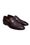 Brown Laceless Genuine Leather Men's Shoes
