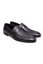 Black Color Laceless Genuine Leather Men's Shoes