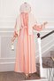 Pastel Striped Belted Dress Salmon - 6