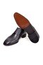 Black Color Lace-Up Genuine Leather Men's Shoes - 3
