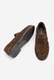 Women's Genuine Leather Oval Toe Moccasin Stitched Drawstring Loafer Casual Shoes Velron Brown Suede - 8