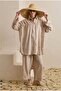 Drawstring Effect Suit Soft Cashmere - 3