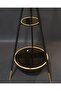 Matte Black Wheel Tripod Stand Decorative Clock Nora - 6