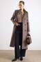 High Collar Double Breasted Long Coat Latte 3176 - 4